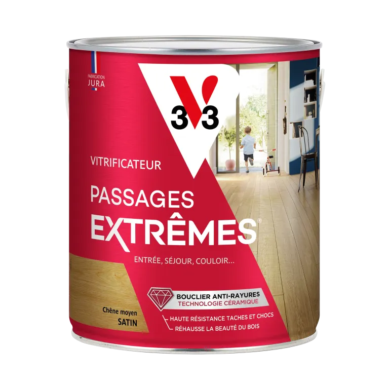 Vitrificateur gel escaliers incolore chêne moyen satin 2.5L