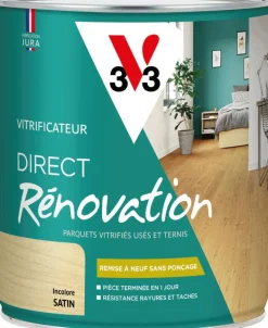 Vitrificateur direct rénovation incolore satin 2,5L V33