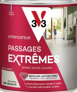 Vitrificateur passages extrêmes gris patiné mat 0,75L