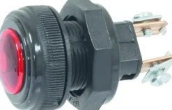 Voyant rond illuminé rouge avec ampoule wedge
